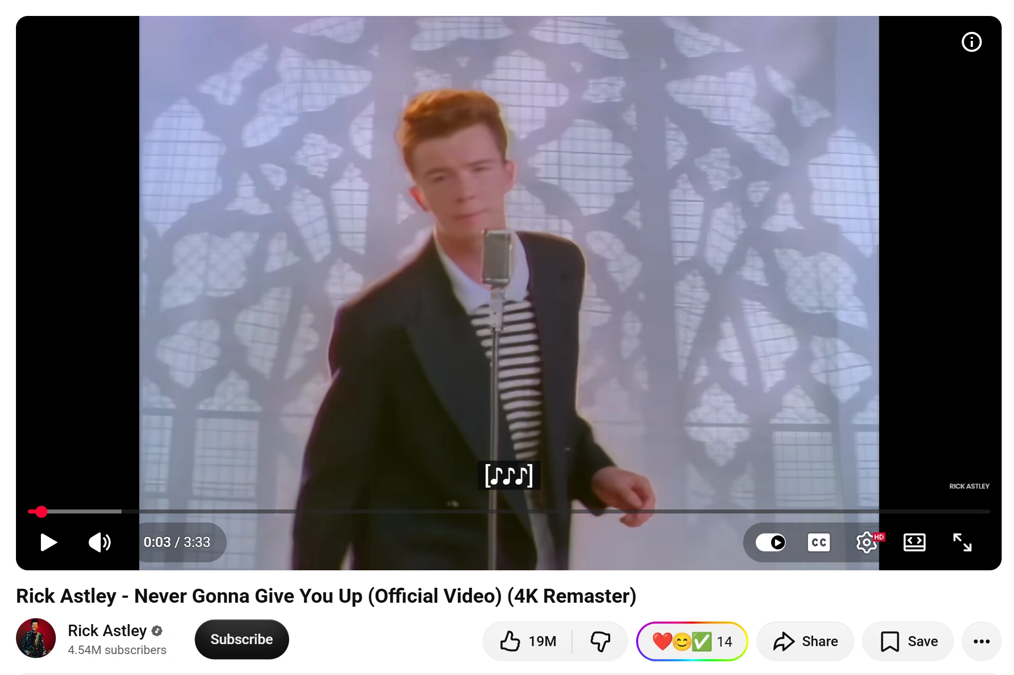 The Emojery button sitting in YouTube's action row, next to Like, Dislike and Share
